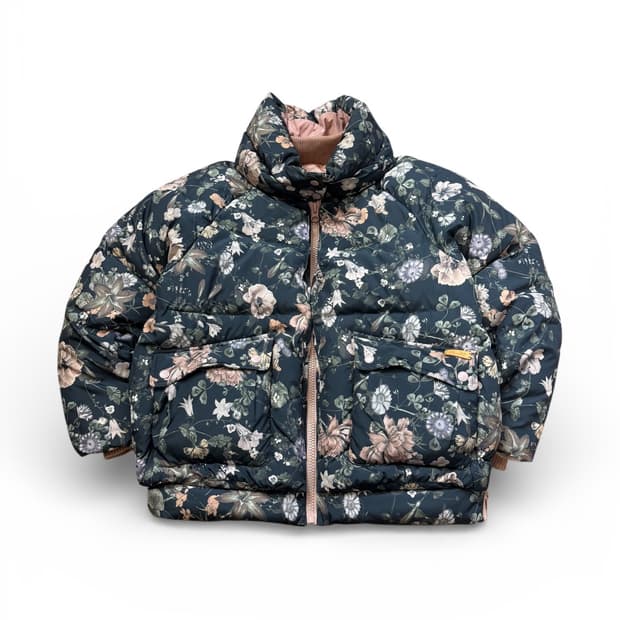 써스데이 아일랜드 플라워 패턴 덕다운 패딩
