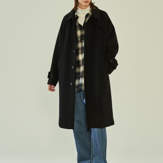 HIS 헤지스 발마칸 코트 네이비 M