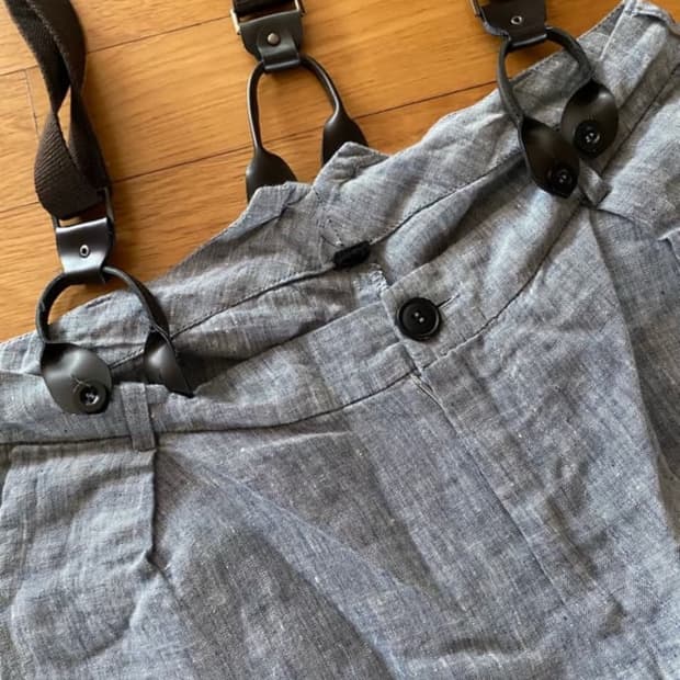 Aleksandr manamis linen suspenders trous