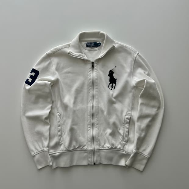 폴로 랄프로렌 화이트 집업 자켓 s