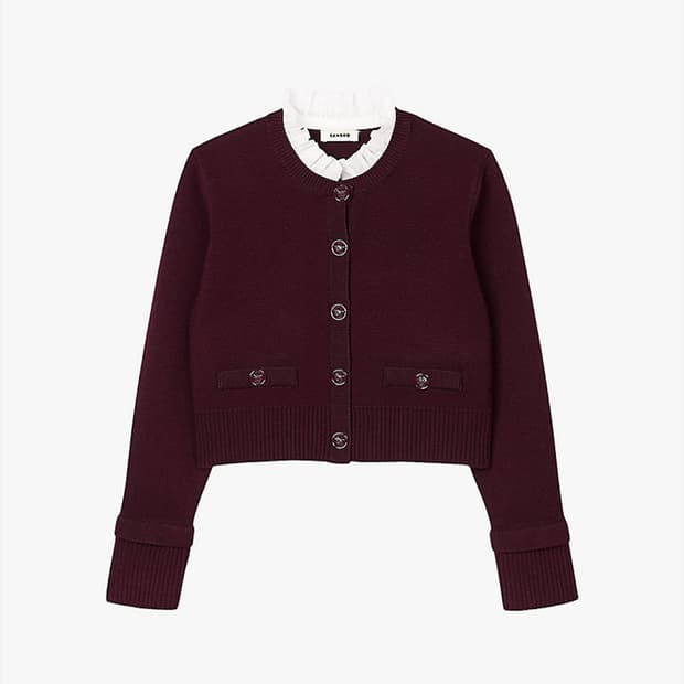 산드로 프릴 가디건 새상품