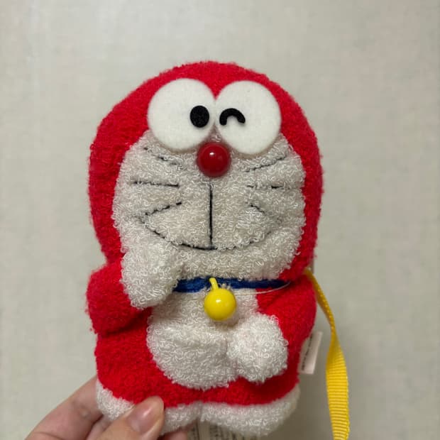 고전 빈티지 빨간 도라에몽 빨몽이 파우치 가방 인형