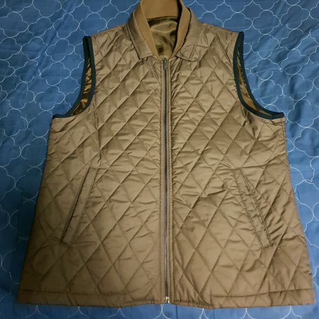 마인드브릿지 클래식 퀄팅 경량 패딩 조끼 올리브 (105)