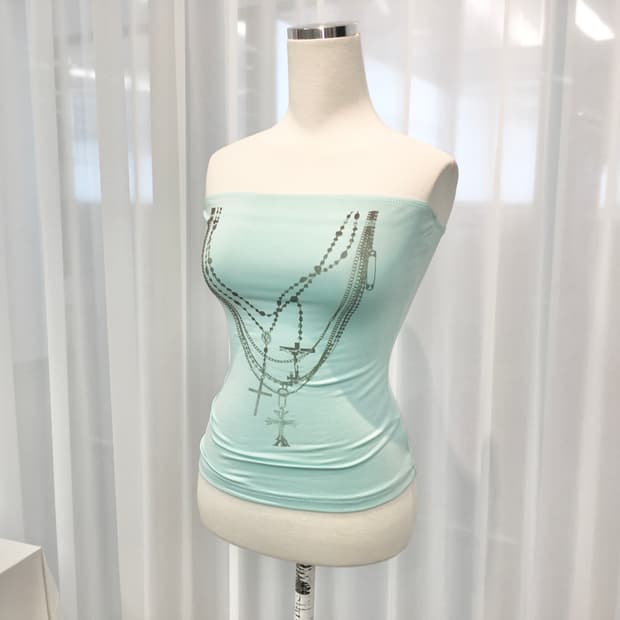 Mint Chain Graphic Top