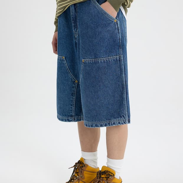 에프터프레이 데님 쇼츠 팬츠