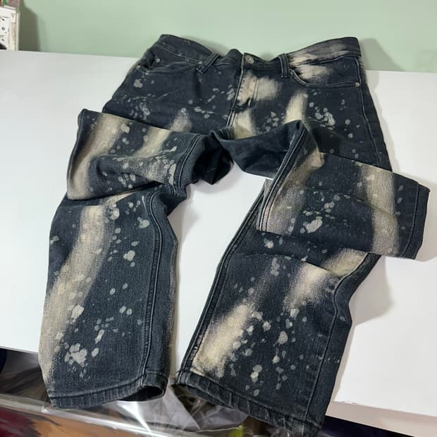 32 M 네이키드페이머스 스키니핏 타이다이워시드 데님팬츠