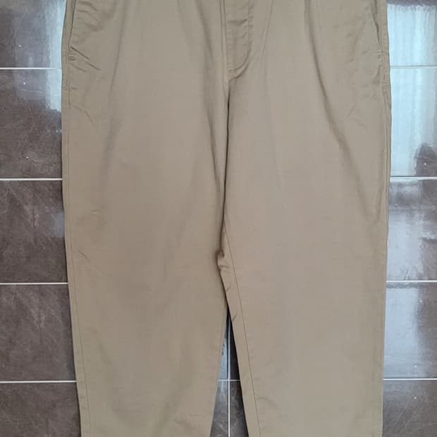 👔남성34~38인치👔허리밴딩 베이지 면바지(봄~초여름)