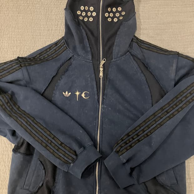 아디다스 떠그 클럽 후드집업 네이비 XL