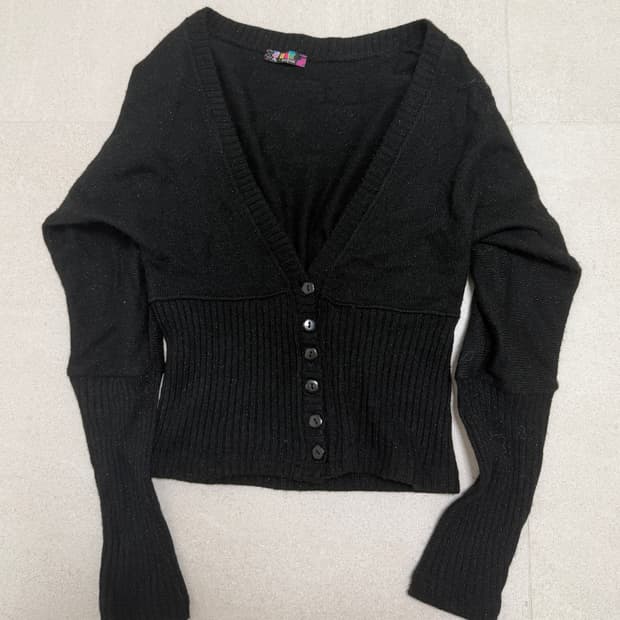 터키 빈티지 글리터 가디건