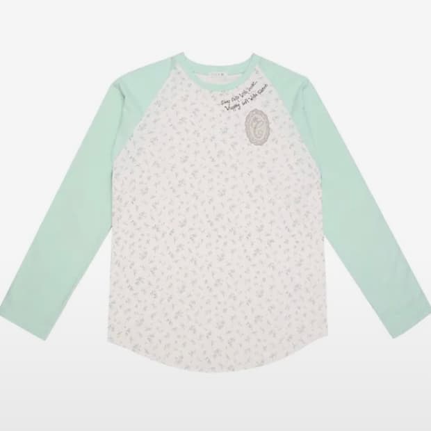 콜로신스 슬립웰 롱슬리브 민트&블루 플라워