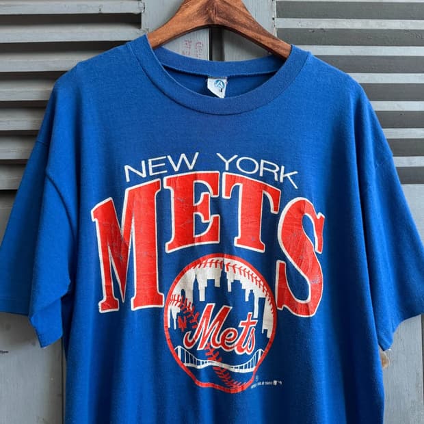 [XL]80's New York METS 베이스볼팀 프린팅 티셔츠