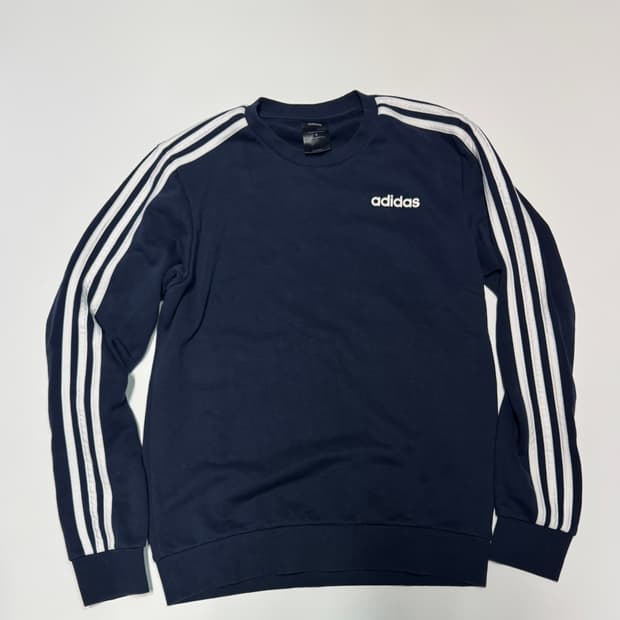 아디다스 삼선 트레이닝 맨투맨 네이비