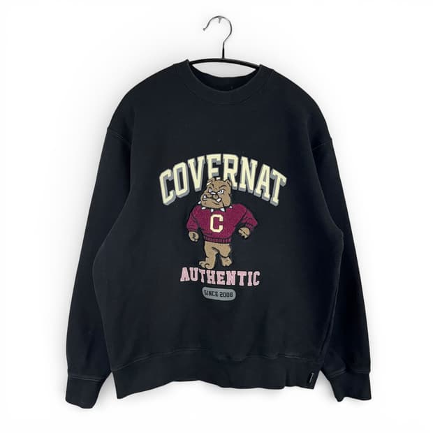 (S) 커버낫 불독 맨투맨 블랙