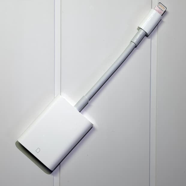 애플 정품 SD 카드 리더기 8핀 Lightning