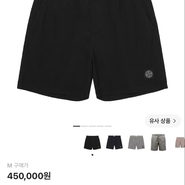 스톤아일랜드 나일론메탈 스윔팬츠 블랙 M