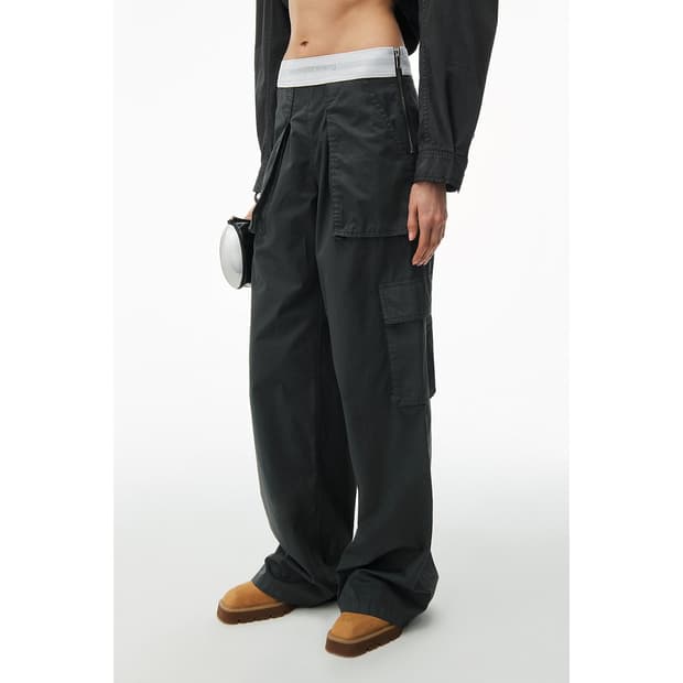 알렉산더왕 로고 밴딩 카고 팬츠