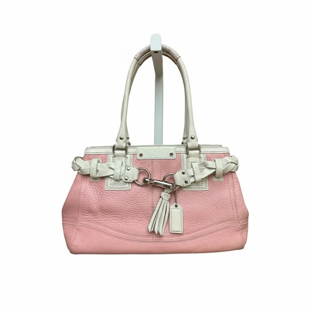 Coach Y2k 핑크 화이트 토트백