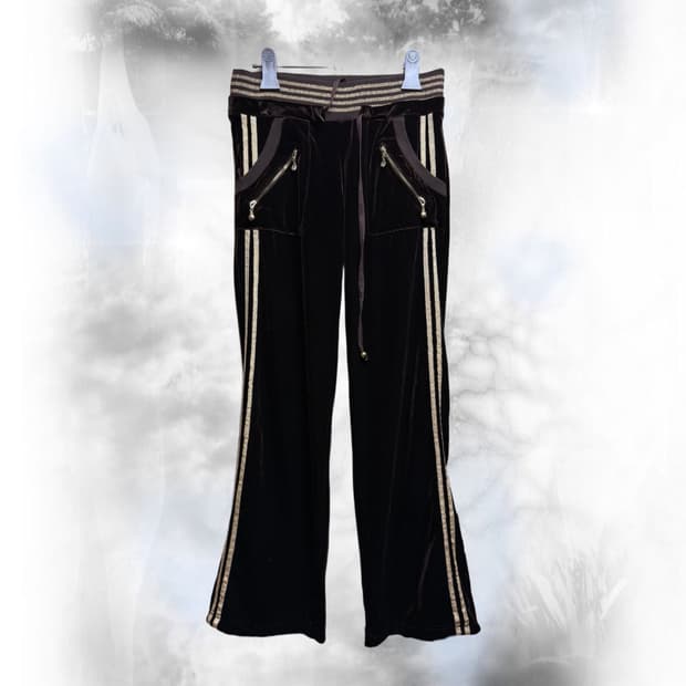 쥬시꾸뛰르깔 y2k 브라운 벨벳 팬츠