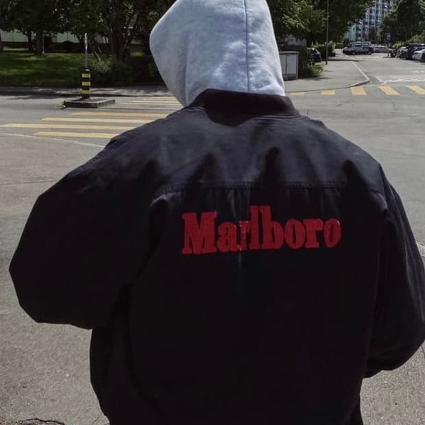(XL) 90s 빈티지 말보로 리버시블 봄버 자켓