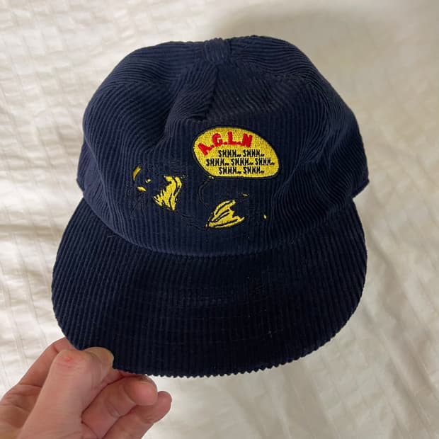 앵글런 anglan 코듀로이 소재 볼캡 모자 네이비