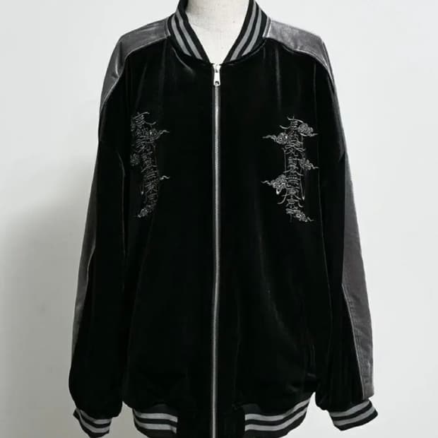 Reflem 벨벳 스카쟌 자켓 레플렘