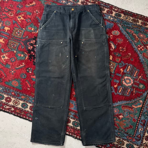 OG USA Made 칼하트 B01 더블니 블랙 칼하트 썩블니