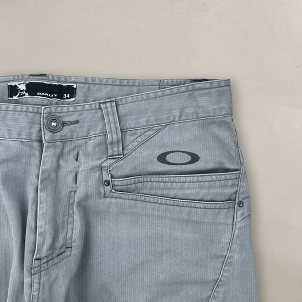 오클리 커브드 디테일 코튼팬츠