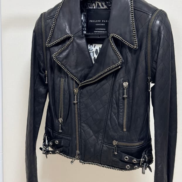 필립플레인 한정판 레더자켓(팅커벨)