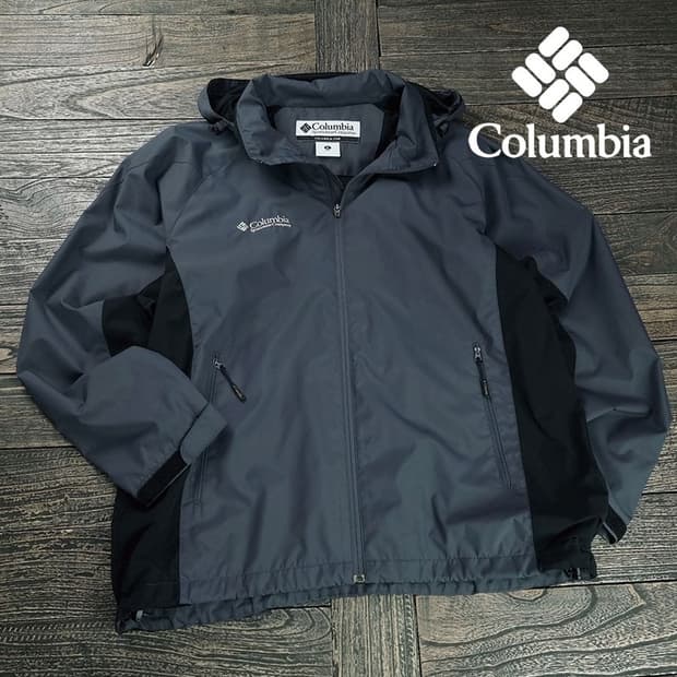 [컬럼비아] 로고 프린팅 후드 바람막이 자켓 M19359