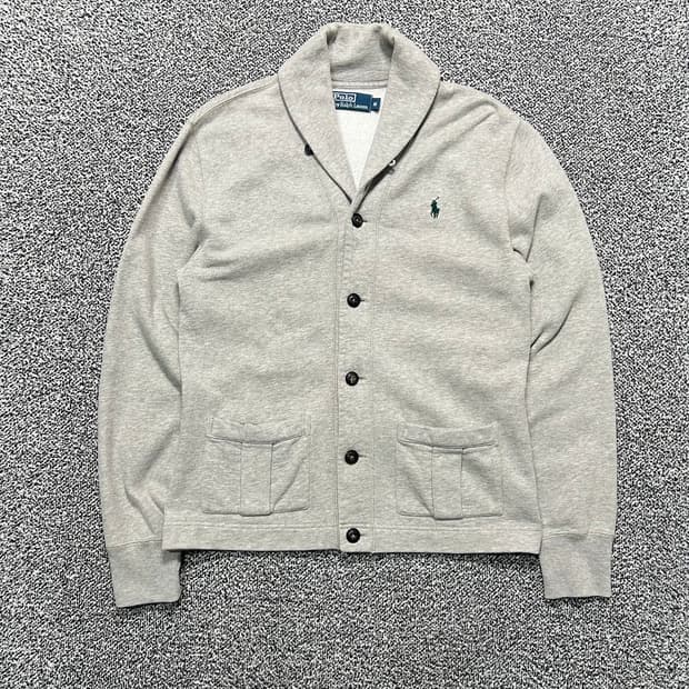 폴로 (POLO RalphLauren)그레이 코튼 숄카라 니트