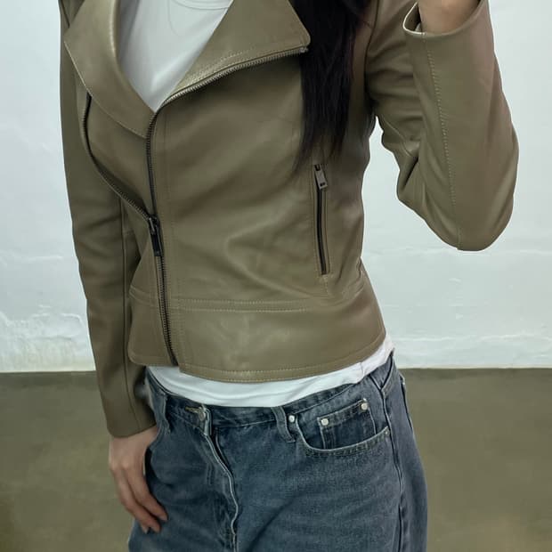 마시모두띠 양가죽 라이더 자켓