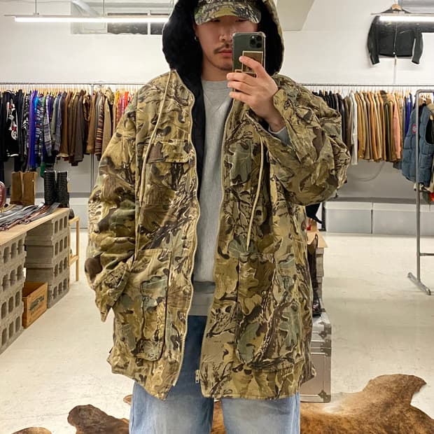 90~00's RANGER real tree hooded jacket