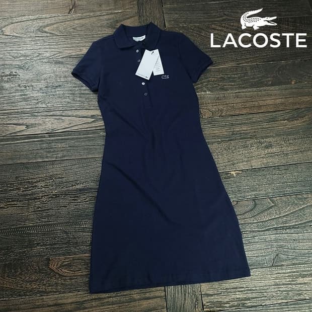 [라코스테] (새상품) 로고 패치 카라 원피스 네이비 M20205