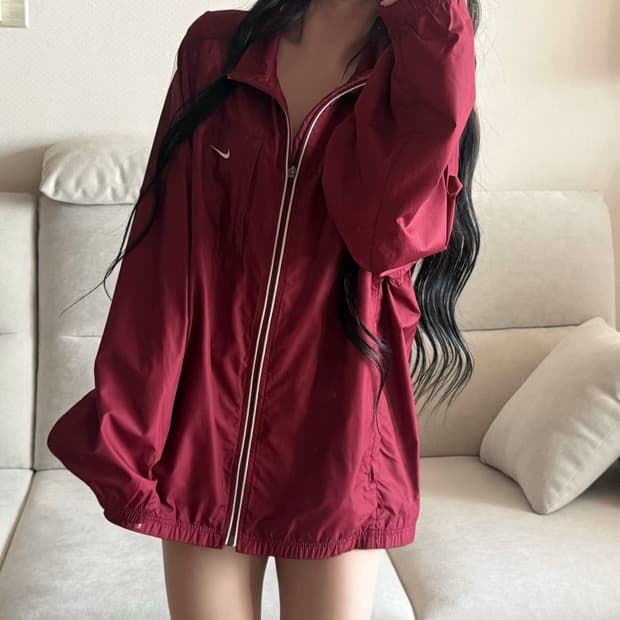 나이키 일본 딥버건디 바람막이 