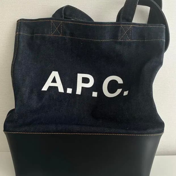 apc 아페쎄 데님 가죽 숄더백