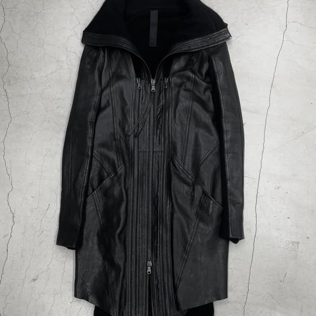 Ilaria Nistri Lamb Leather Coat (38)