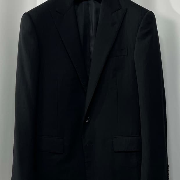 폴로 랄프로렌 이태리 메이드 블랙라벨 피크드 라펠 블레이저 울 자켓