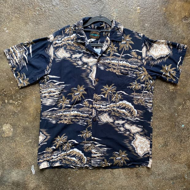 빈티지 하와이안 리저브 반팔 셔츠
