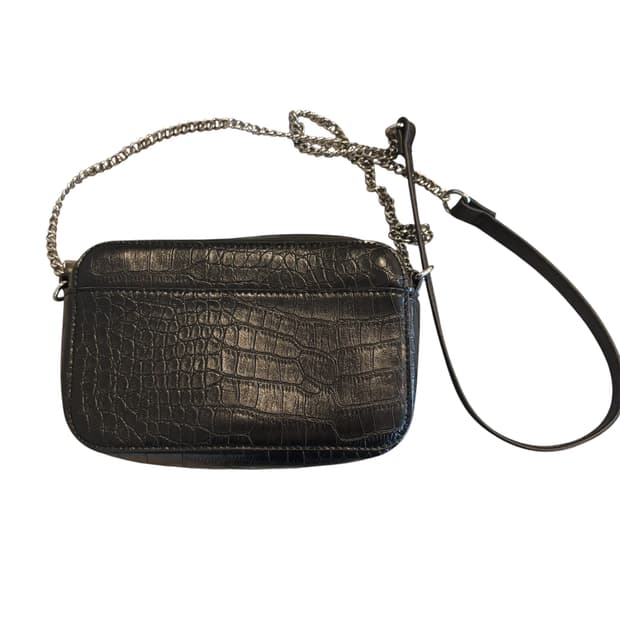 H&M 페이크 레더 더블 지퍼 체인백 