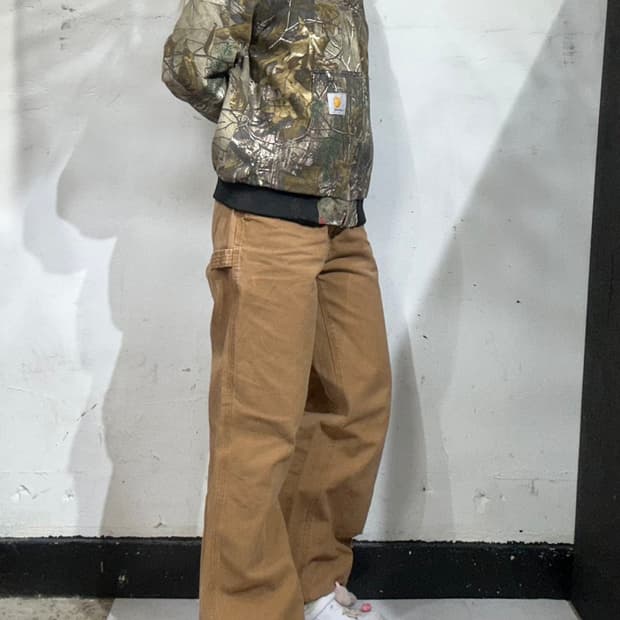 칼하트 된장 워크 데님 팬츠 카펜터 와이드 바지 