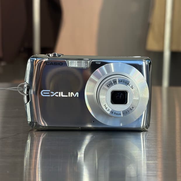 날짜표시)카시오 엑슬림 ex-z1 크롬실버 빈티지디카