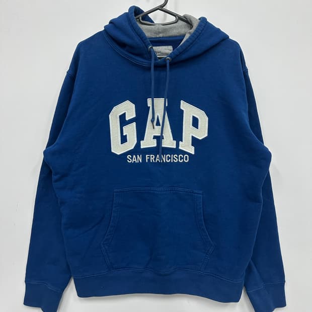 갭 블루 후드티