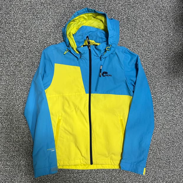 (90) 네파 바람막이 자켓 블루/옐로우