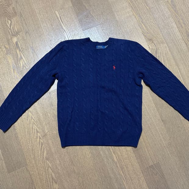 폴로 꽈배기 니트
