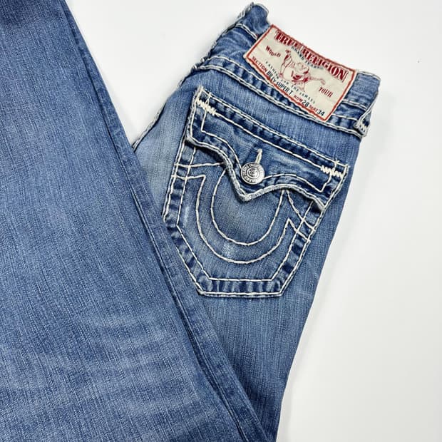 트루릴리전 USA 세미 부츠컷 데님팬츠 (28인치 여성추천)