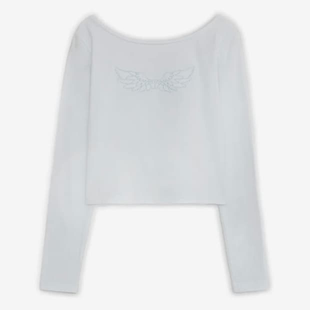 허그유어스킨 엔젤 윙탑 화이트