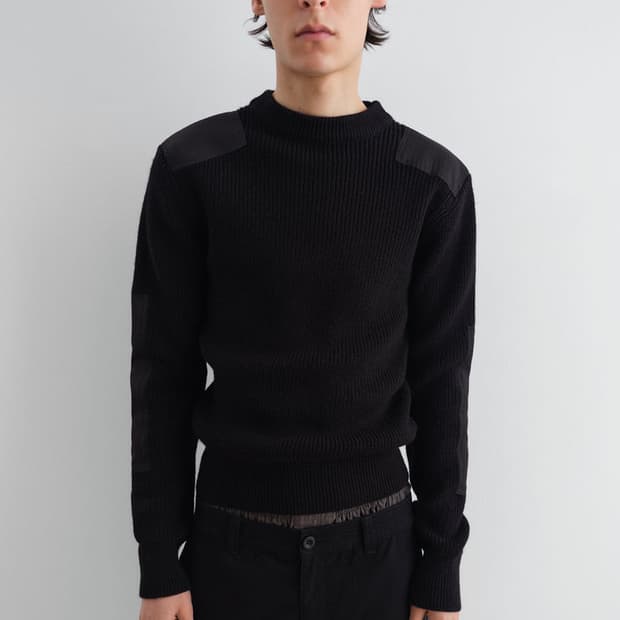 [S,M,L,XL]기마구아스 Larry 패치 니트/블랙