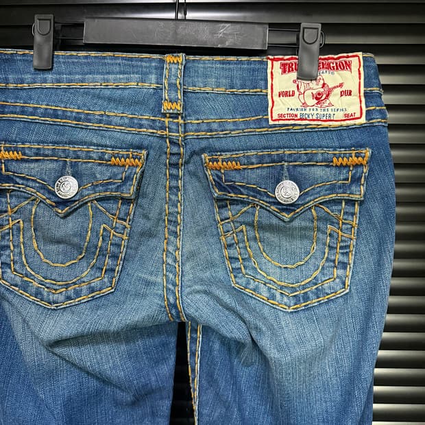 트루릴리젼 베키 슈퍼 티 워싱 데님 부츠컷 나팔 바지 팬츠 플레어진 27