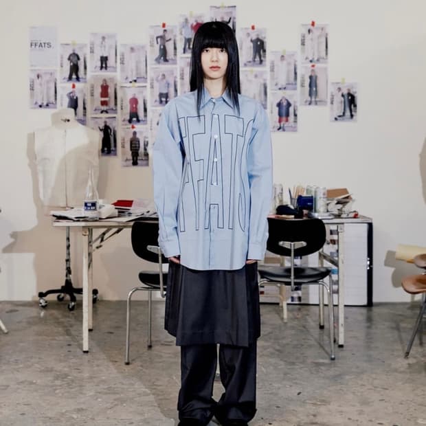 FFATS PLEATS 레이어드 스커트 팬츠 - 차콜
