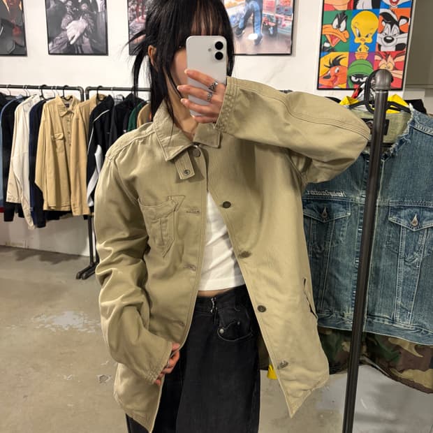 리바이스 베이지 데님자켓 